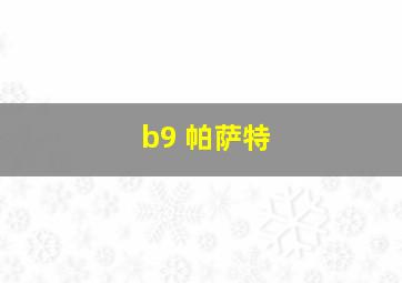 b9 帕萨特